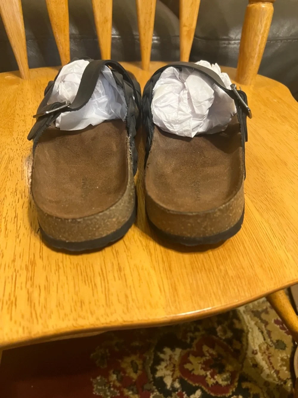 Sonoma Black Braided Strap Slide Sandals - Picture 3 of 9